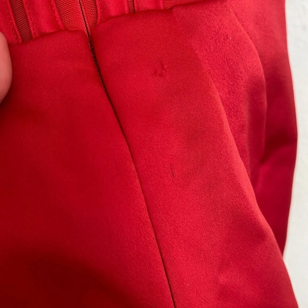 House of CB “Lulu” Red Asymmetric Drape Midi Corset Dress NWOT size XS - Picture 16 of 16